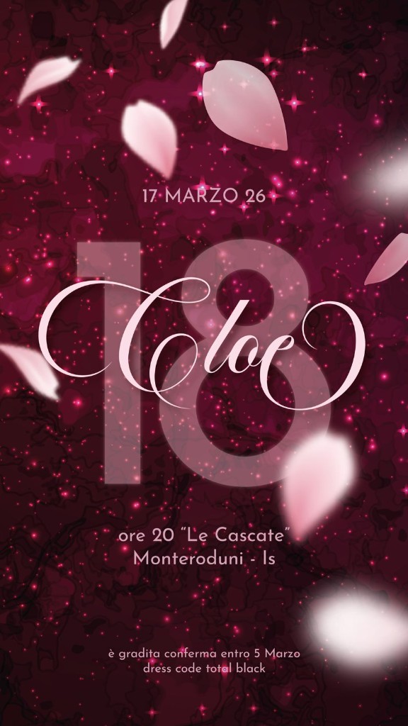 Invito al 18° compleanno di Cloe
